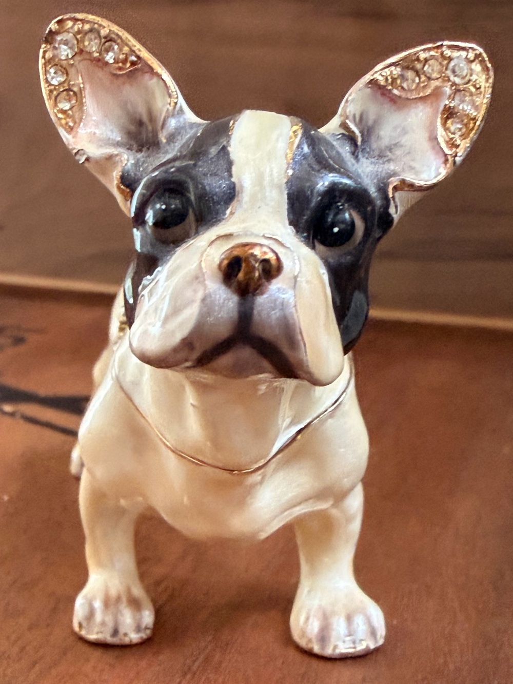 🐾French Bulldog Figurine with Gold & Crystal Accents🐾 - Picture 10 of 10